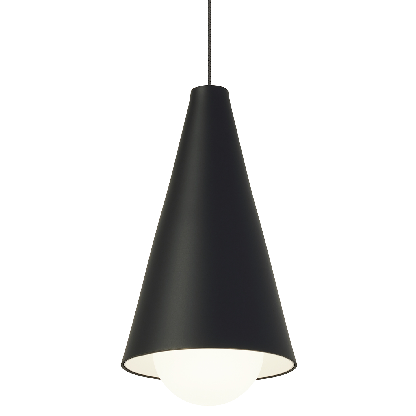 Joni Mini Pendant | Nightshade Black | Frost Glass FreeJack Bulb(s) Included