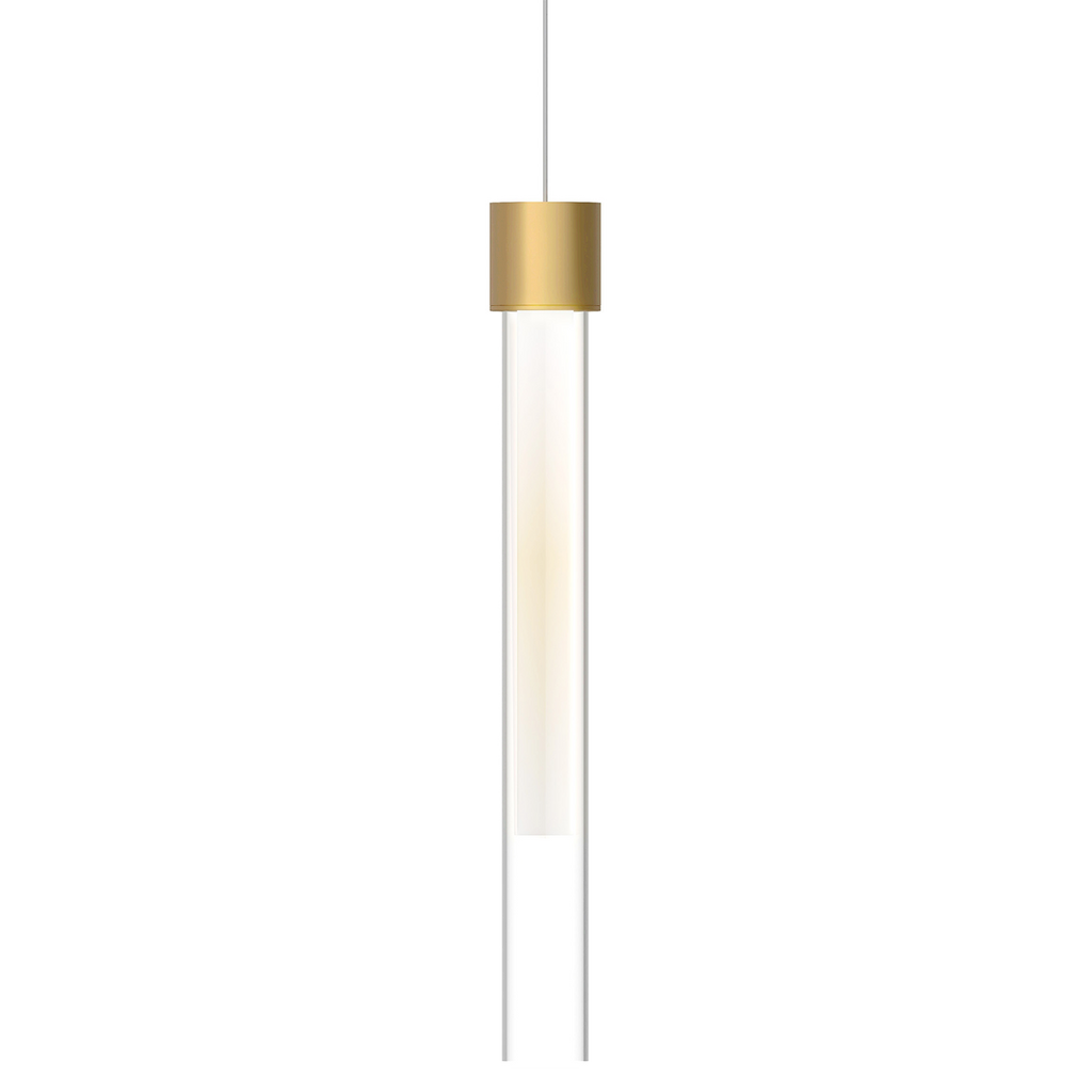 Mini Linger Pendant | Natural Brass | Outer Glass | inner acrylic FreeJack Bulb(s) Included