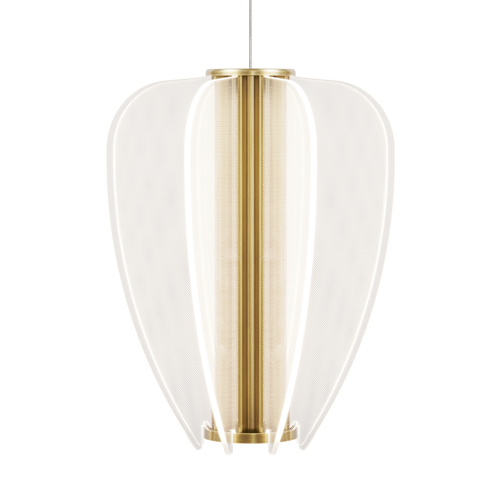 Mini Nyra Pendant | Plated Brass | Acrylic FreeJack Bulb(s) Included