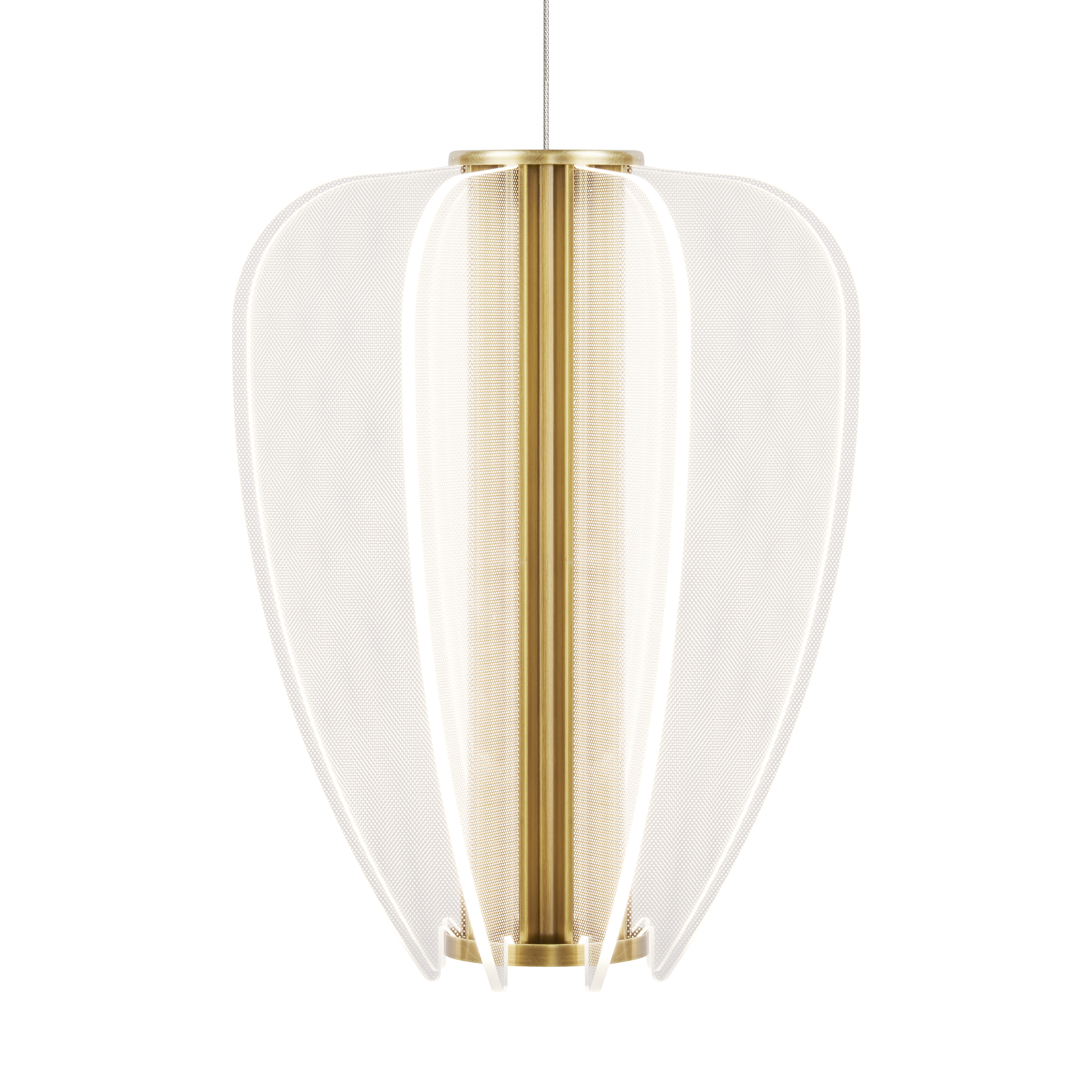 Mini Nyra Pendant | Plated Brass | Acrylic FreeJack Bulb(s) Included