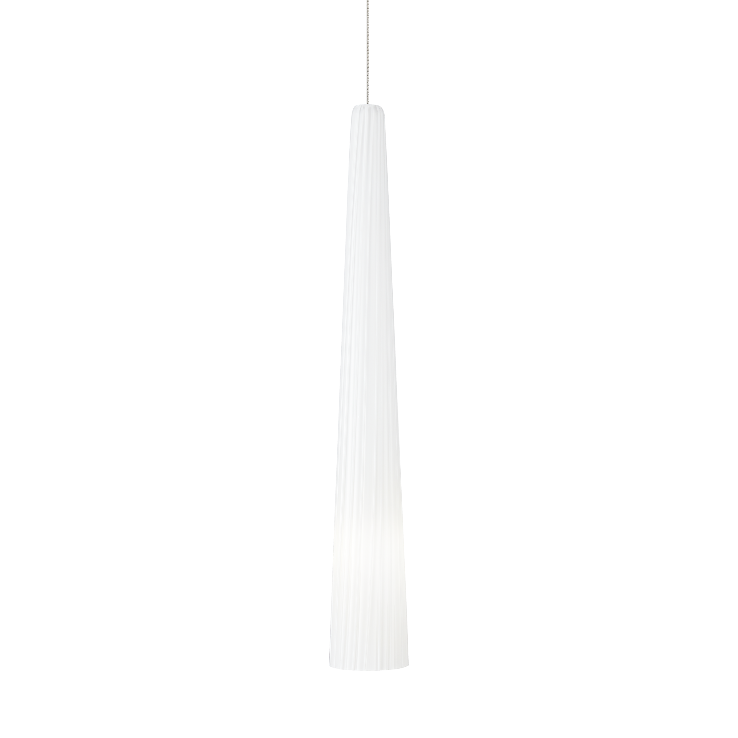 Zenith Small Pendant | Satin Nickel | White Glass FreeJack Bulb(s) Not Included