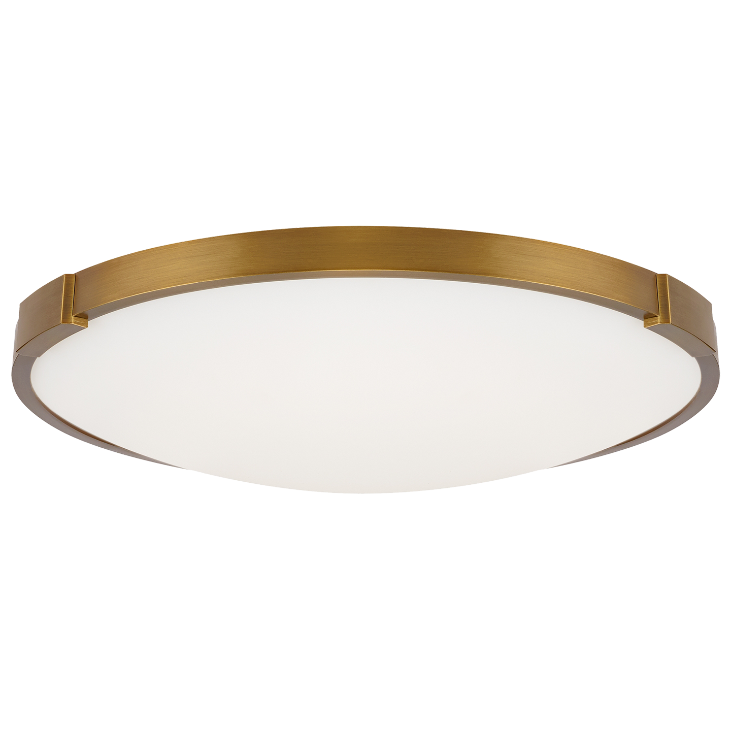 Lance 13 Flush Mount 13" DIAMETER Aged Brass LED 90 CRI 2700k 120V