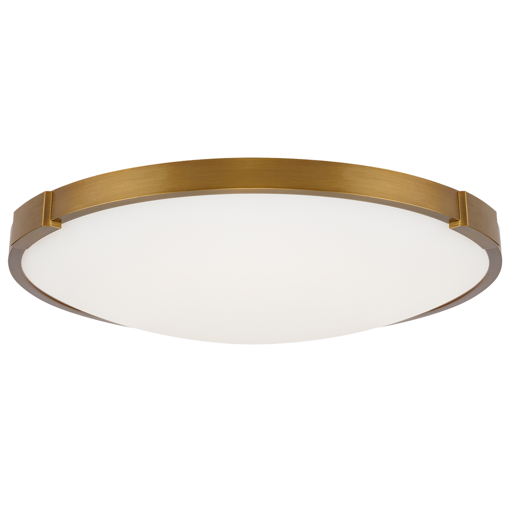 Lance 13 Flush Mount 13" DIAMETER Aged Brass LED 2700K 90 CRI 90 cri 2700k 277v