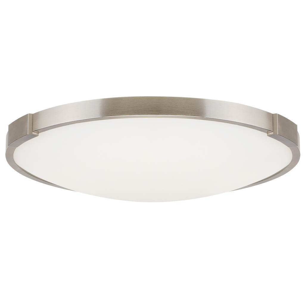 Lance 13 Flush Mount 13" DIAMETER Satin Nickel LED 3000K 90 CRI90 cri 3000k 277v