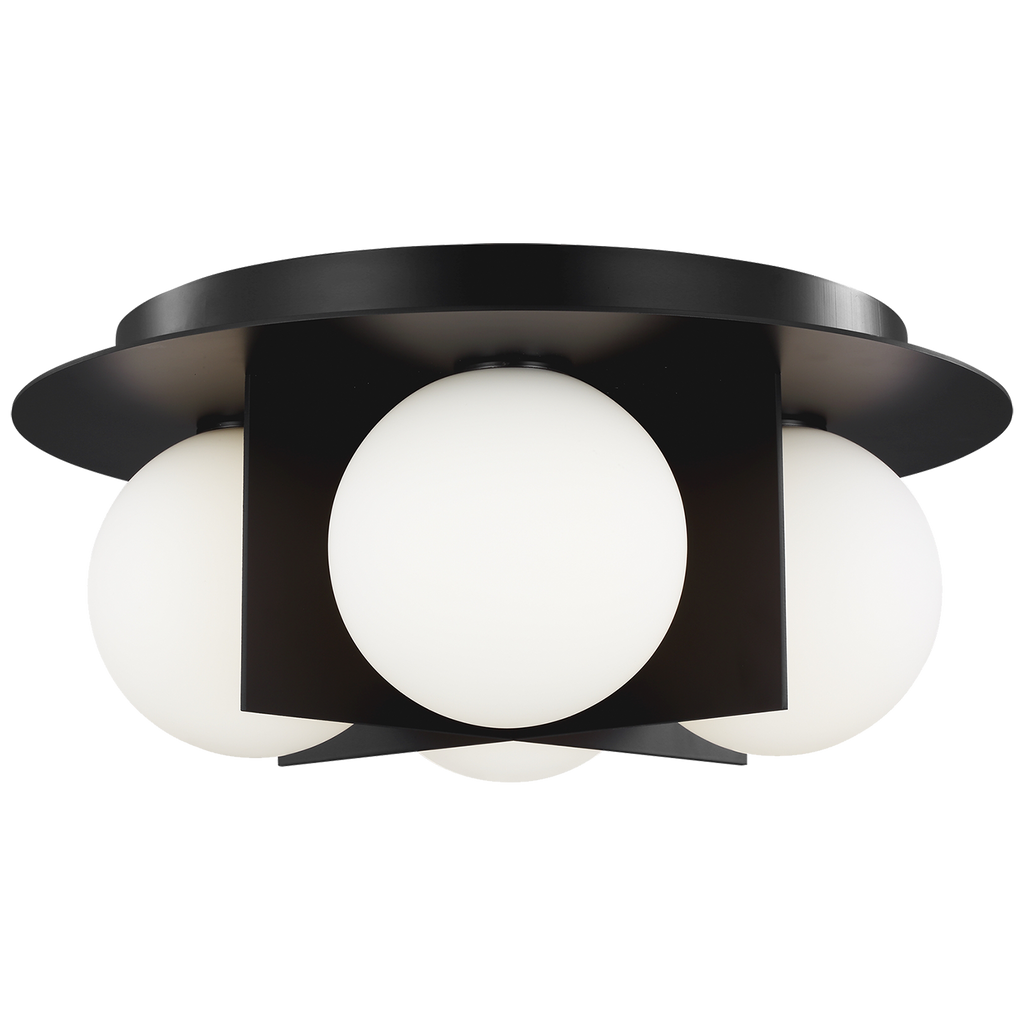 Orbel Flush Mount Matte Black Bulb Not Included