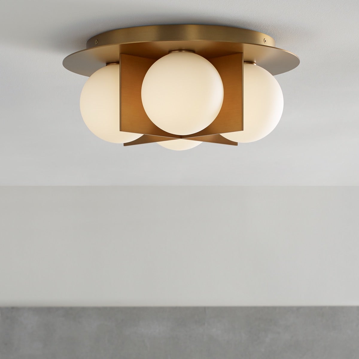 Orbel Flush Mount Aged Brass 3000K 90 CRI bi-pin g9 led 90 cri 3000k 120v
