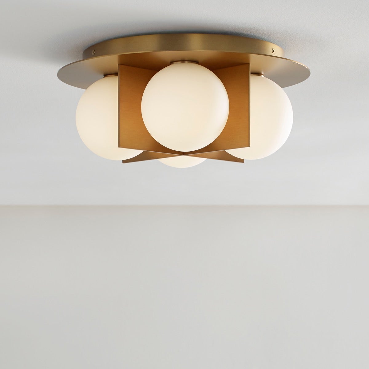 Orbel Flush Mount Aged Brass 3000K 90 CRI bi-pin g9 led 90 cri 3000k 120v