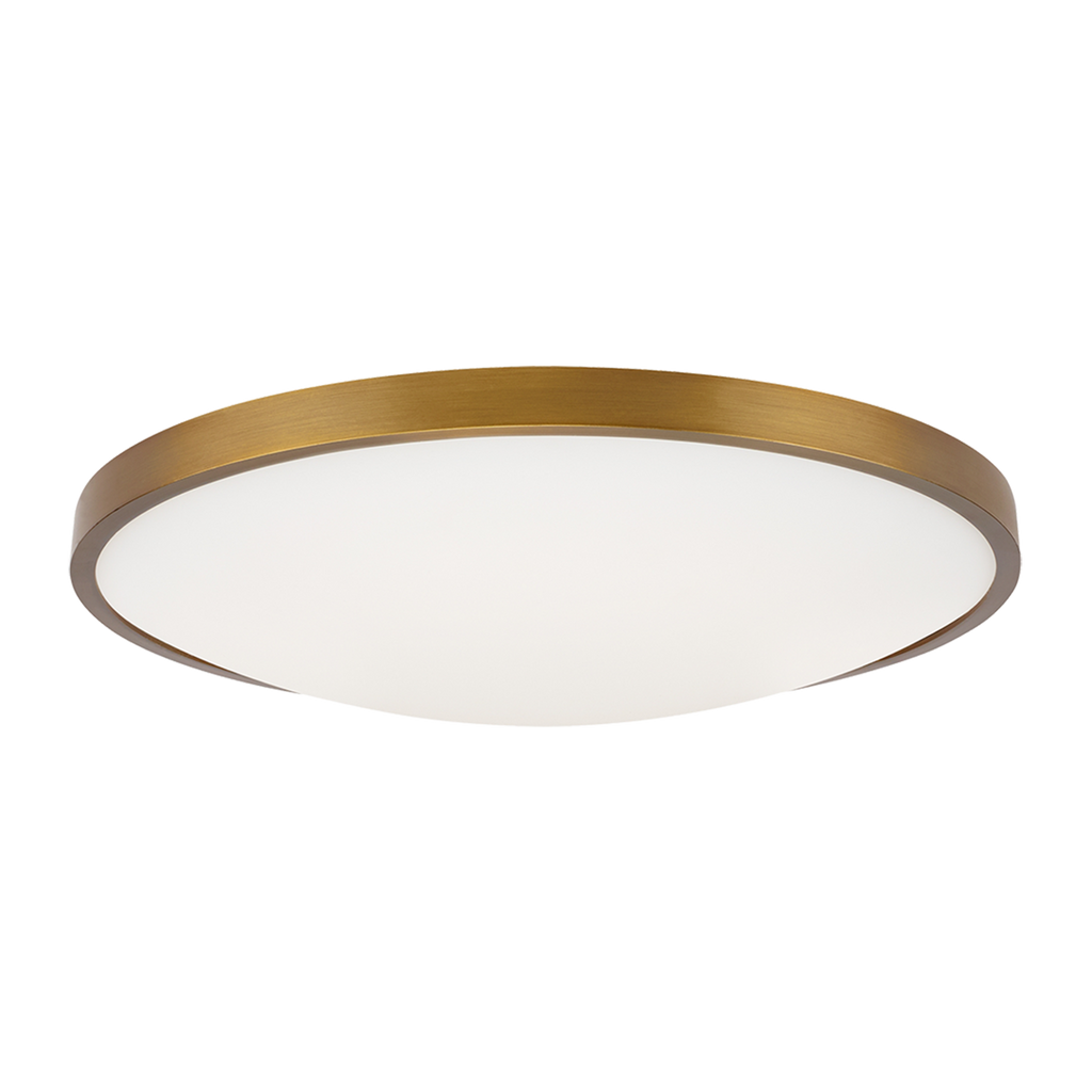 Vance 13 Flush Mount 13" Small Aged Brass LED 90 CRI 3000K 120V