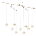 Mini Hanea Chandelier 9 Light Natural Brass LED 3000K 90 CRIbi-pin 12V 90 vri 3000k surface