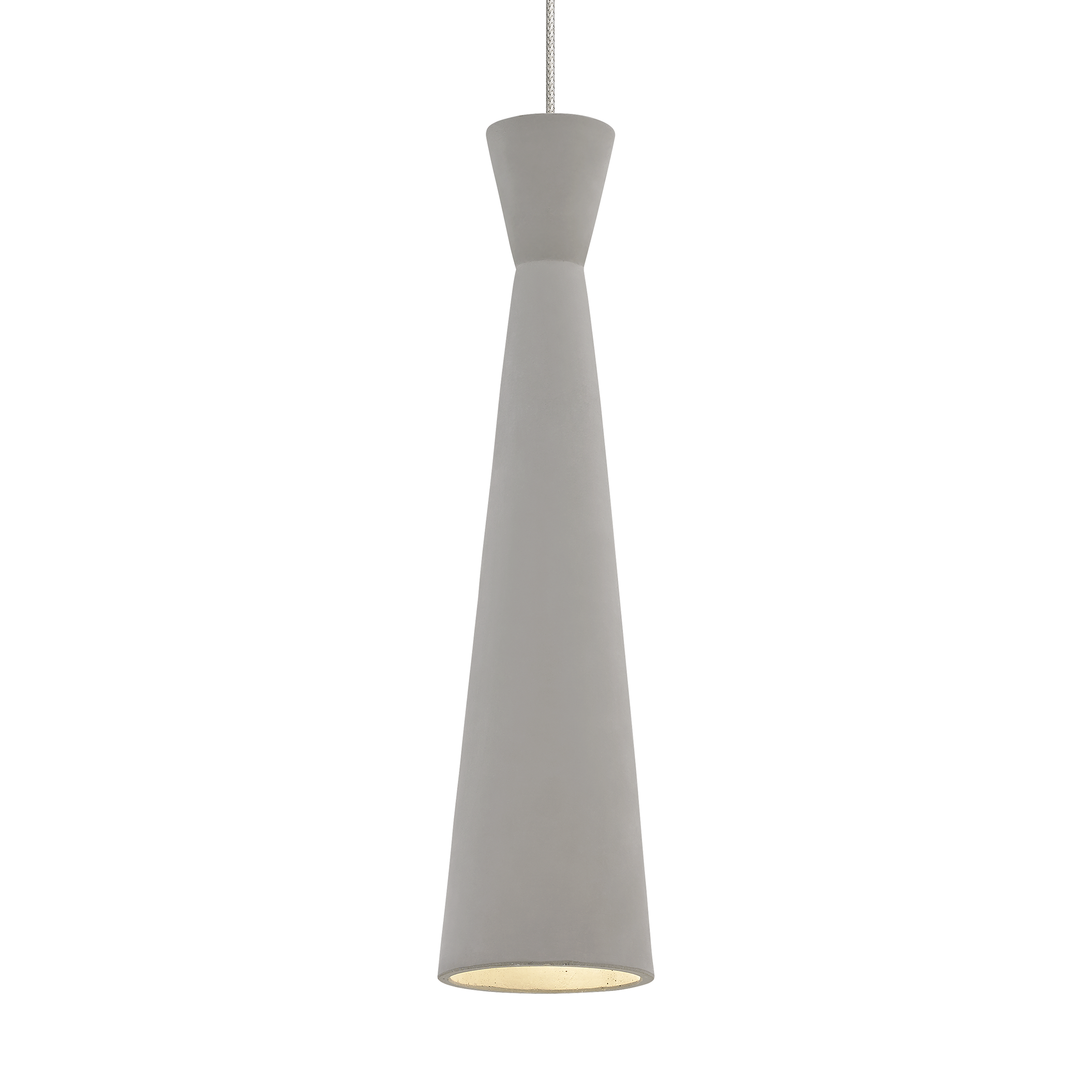 Windsor Pendant | Satin Nickel | Concrete Kable Lite Bulb(s) Included