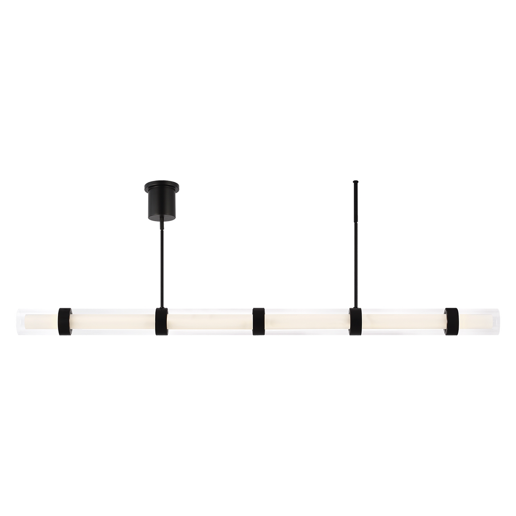 Wit Linear Suspension 6 Glass Black LED 90 CRI 3000k 120-277V
