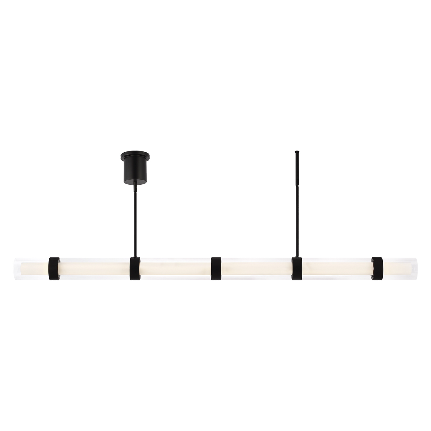 Wit Linear Suspension 6 Glass Black LED 90 CRI 3000k 120-277V