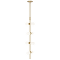 ModernRail Pendant Glass Cylinders aged brass 3000K 90 CRI 24v surface canopy