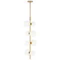 ModernRail Pendant Glass Orbs aged brass 3000K 90 CRI 24v remote canopy (t24)