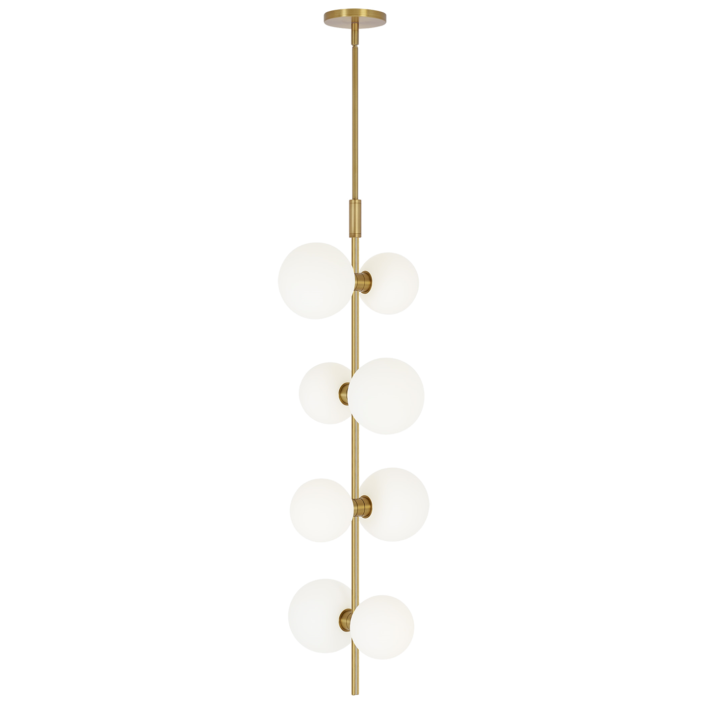 ModernRail Pendant Glass Orbs aged brass 3000K 90 CRI 24v remote canopy (t24)