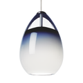 Alina Pendant | Satin Nickel | Steel Blue Glass MonoRail Bulb(s) Not Included