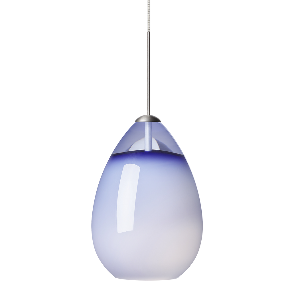 Alina Pendant | Antique Bronze | Steel Blue Glass MonoRail Bulb(s) Not Included