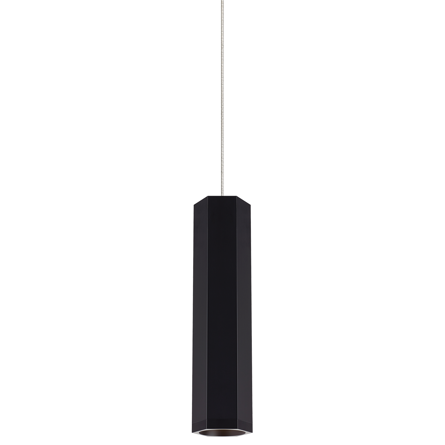 Blok Small Pendant | Matte Black and Satin Nickel |  MonoRail Bulb(s) Included