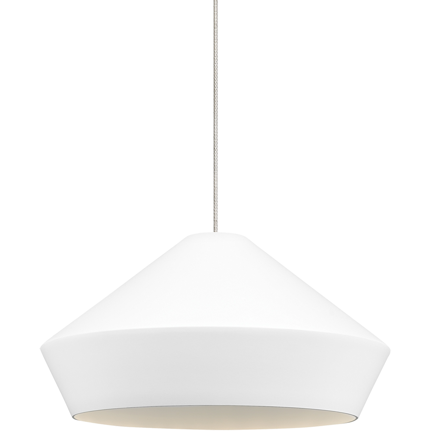 Brummel Pendant | Satin Nickel | Matte White MonoRail Bulb(s) Not Included