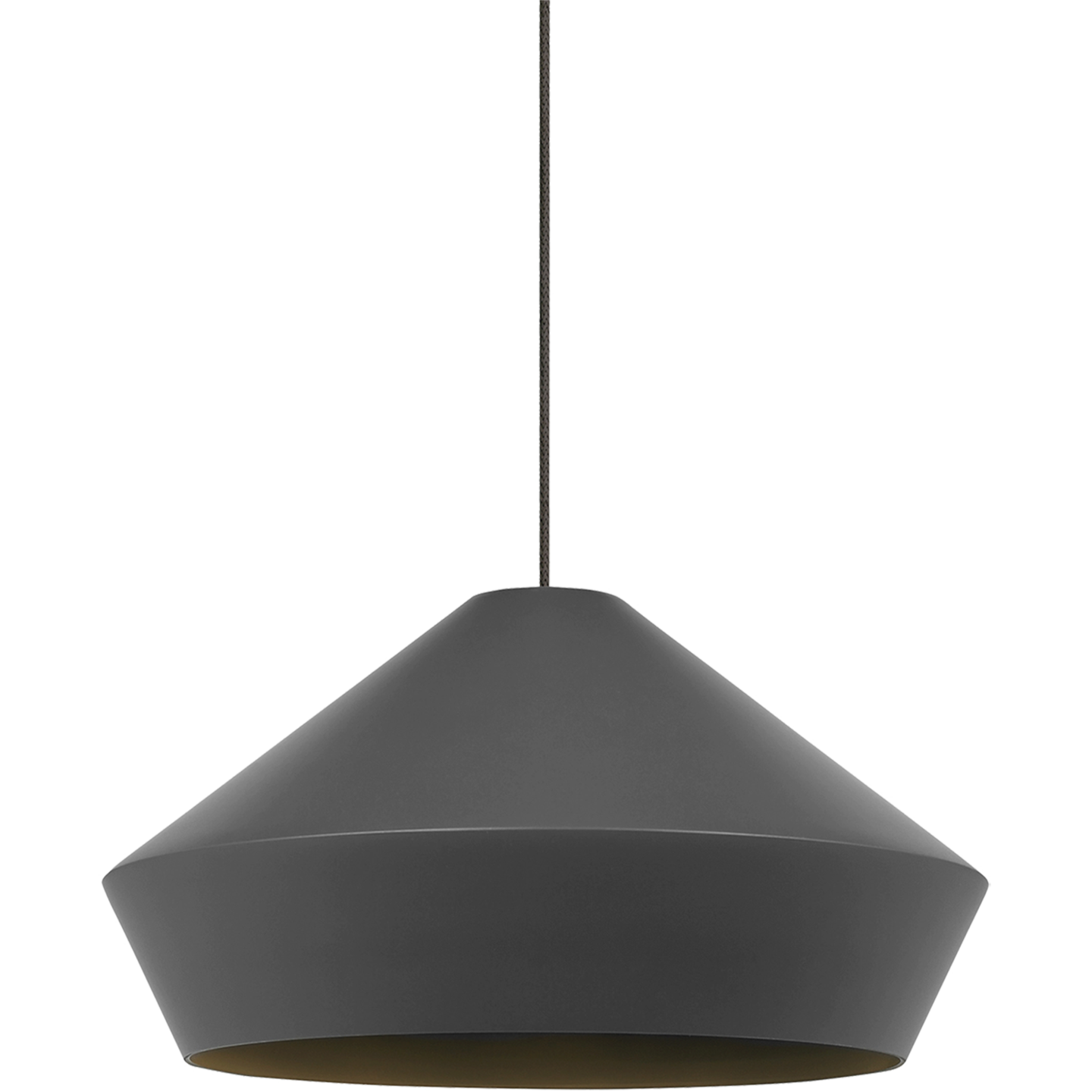 Brummel Pendant | Antique Bronze | Matte Charcoal Gray MonoRail Bulb(s) Included