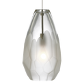 Briolette Pendant | Satin Nickel | Frost glass MonoRail Bulb(s) Included