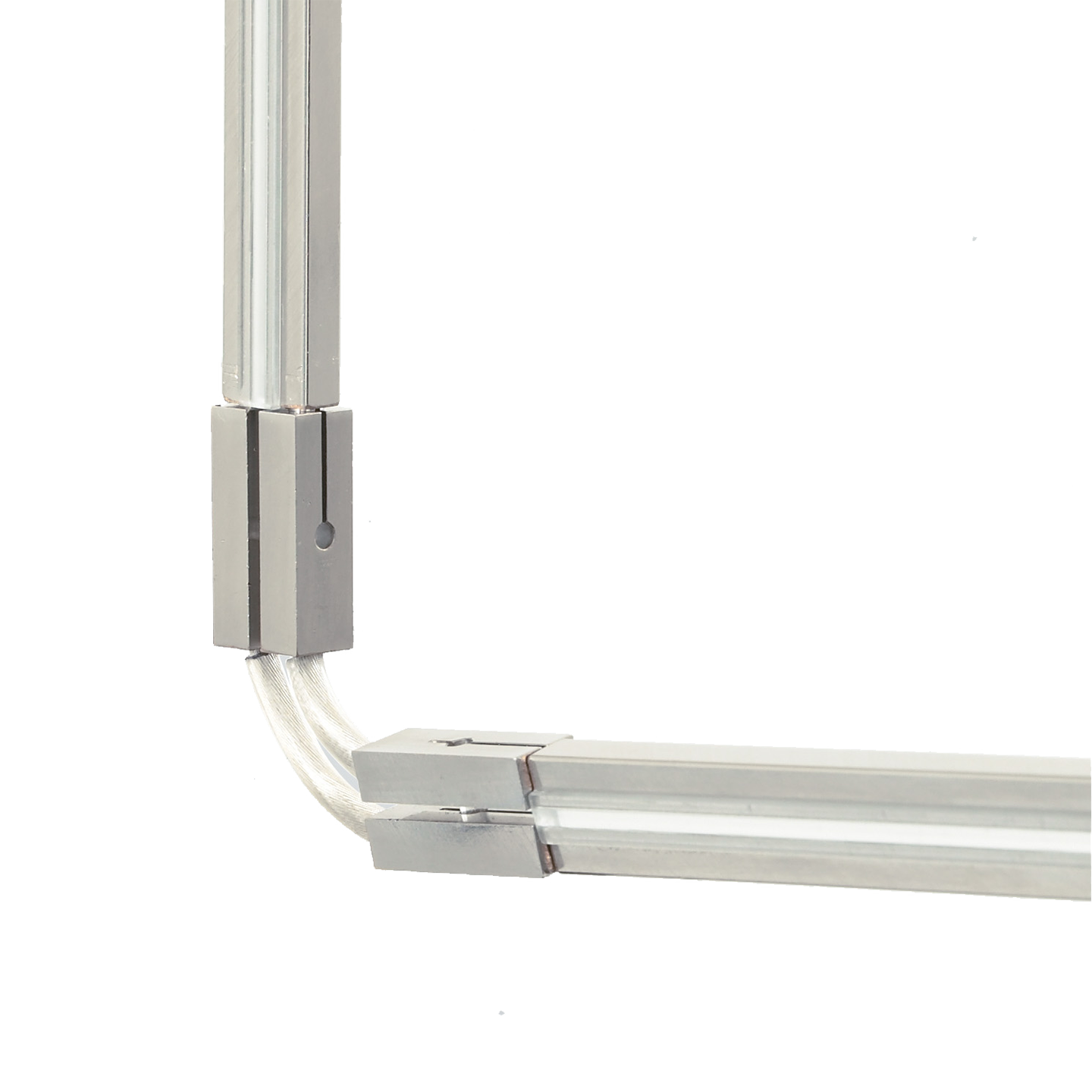 MonoRail Flexible Vertical Connectors satin nickel