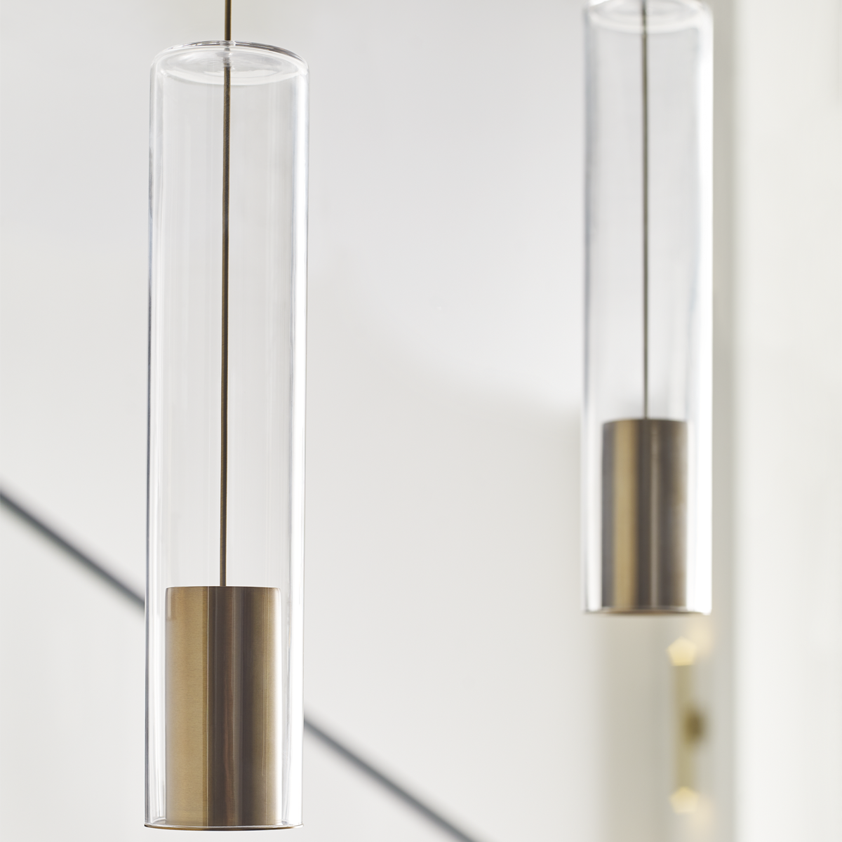 Captra Pendant | Aged Brass | Clear glass MonoRail Bulb(s) Included