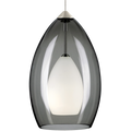 Fire Pendant | Satin Nickel | Smoke Glass MonoRail Bulb(s) Not Included