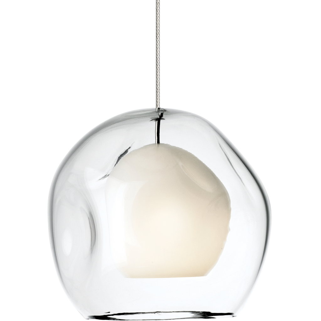 Mini Jasper Pendant | Satin Nickel | Clear glass MonoRail Bulb(s) Not Included