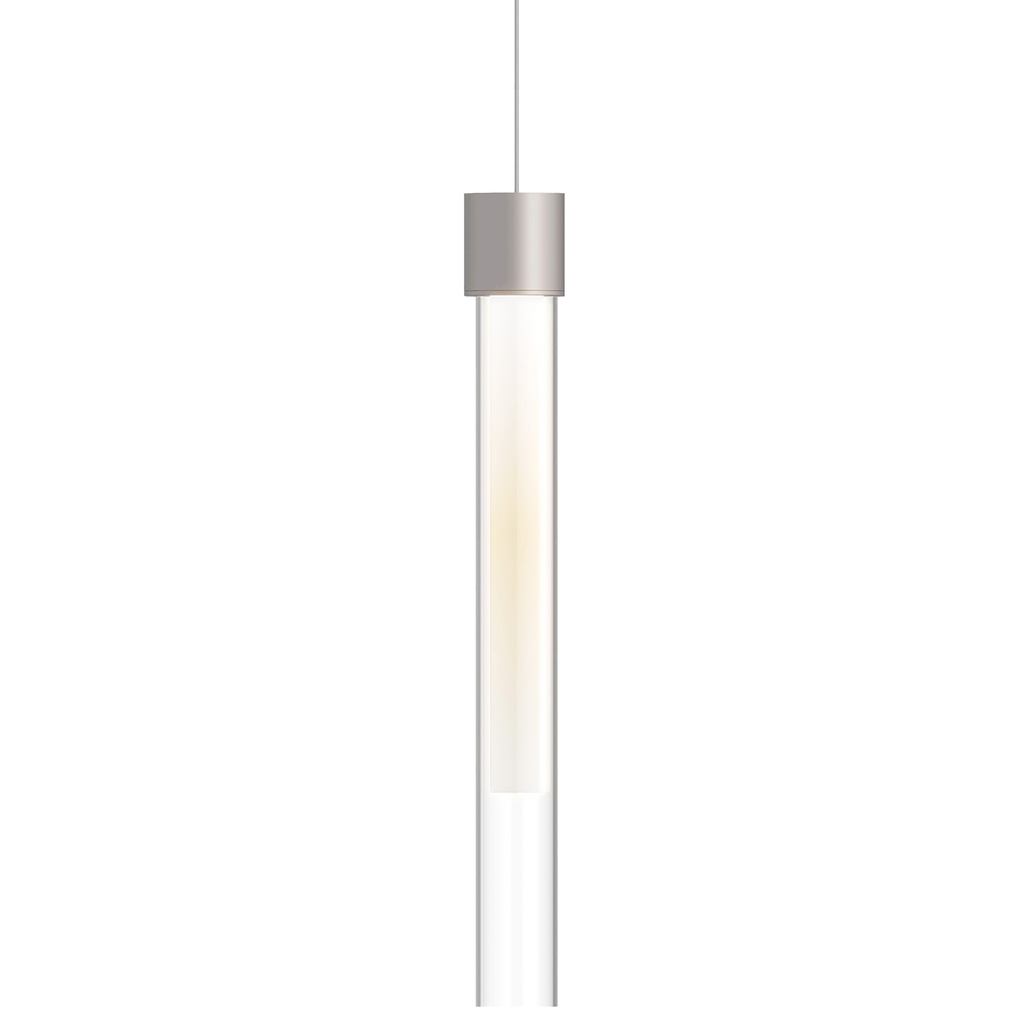 Mini Linger Pendant | Satin Nickel | Outer Glass | inner acrylic MonoRail Bulb(s) Included