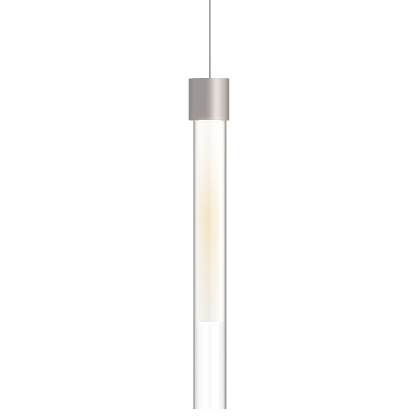 Mini Linger Pendant | Satin Nickel | Outer Glass | inner acrylic MonoRail Bulb(s) Included
