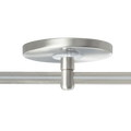 MonoRail 4" Round Power Feed Canopy Low-Profile Single-Feed satin nickel