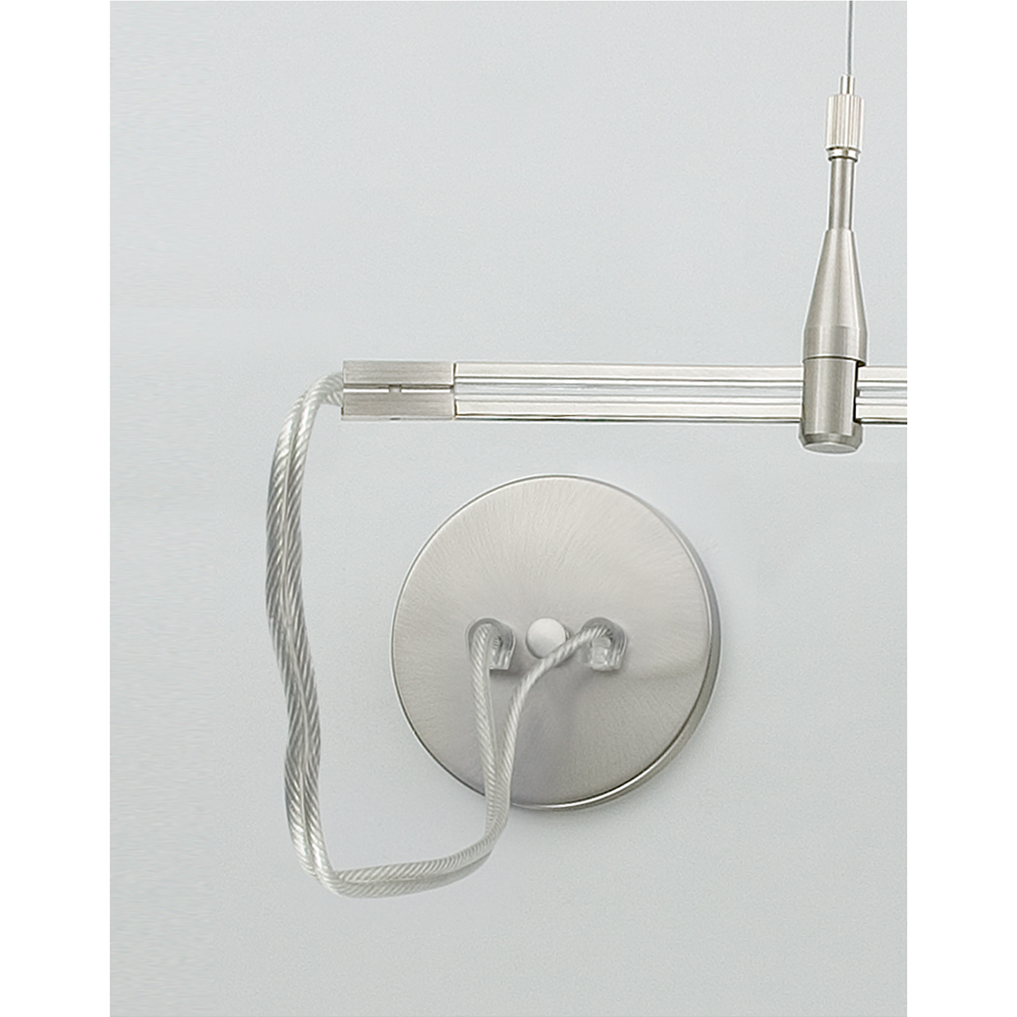 MonoRail End Power Feed 4" Round End Power Feed satin nickel