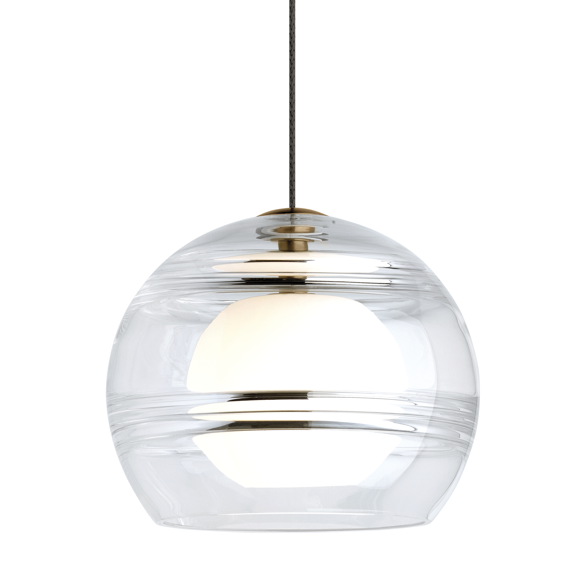 Sedona Pendant | Aged Brass | Clear MonoRail Bulb(s) Included