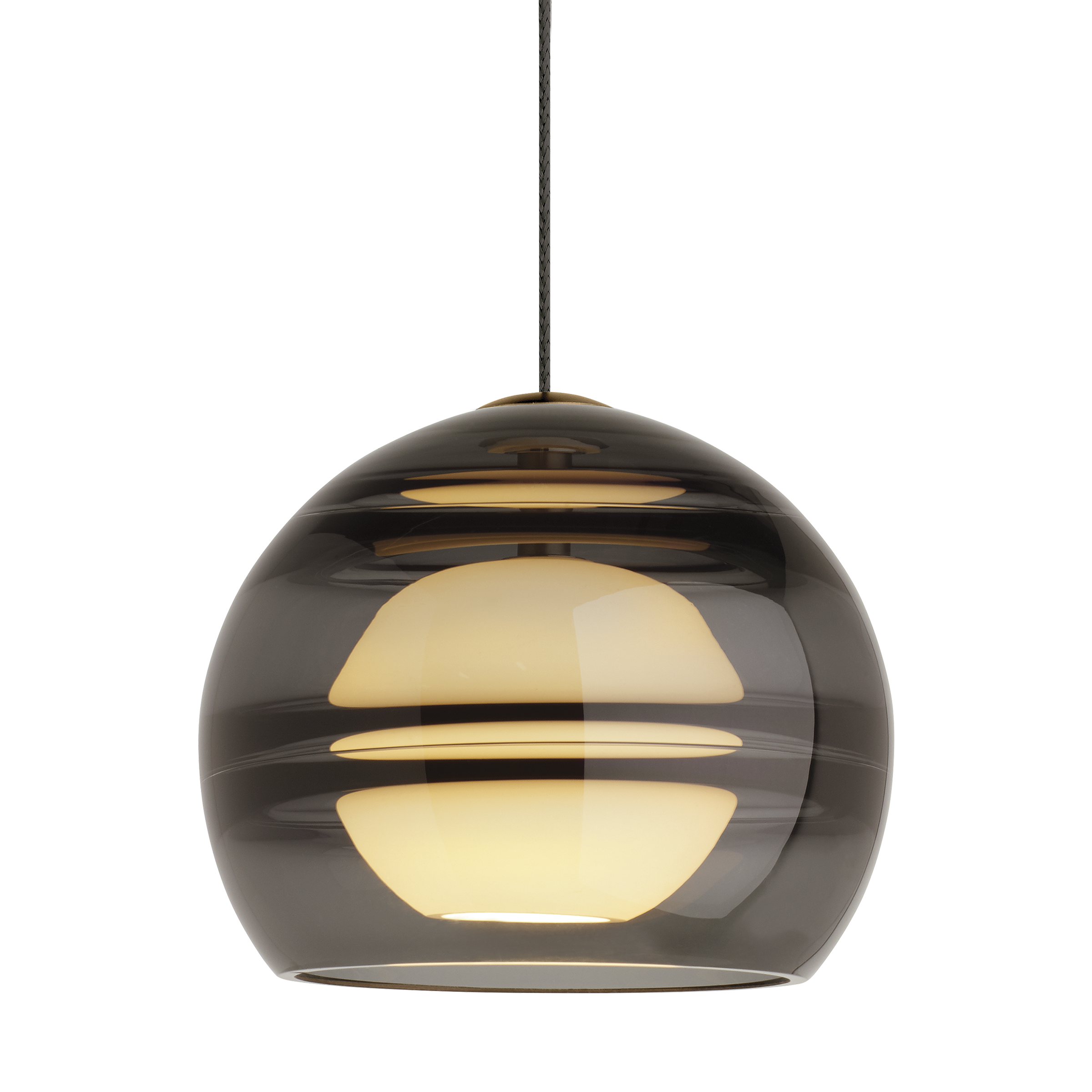 Sedona Pendant | Aged Brass | Smoke MonoRail Bulb(s) Included