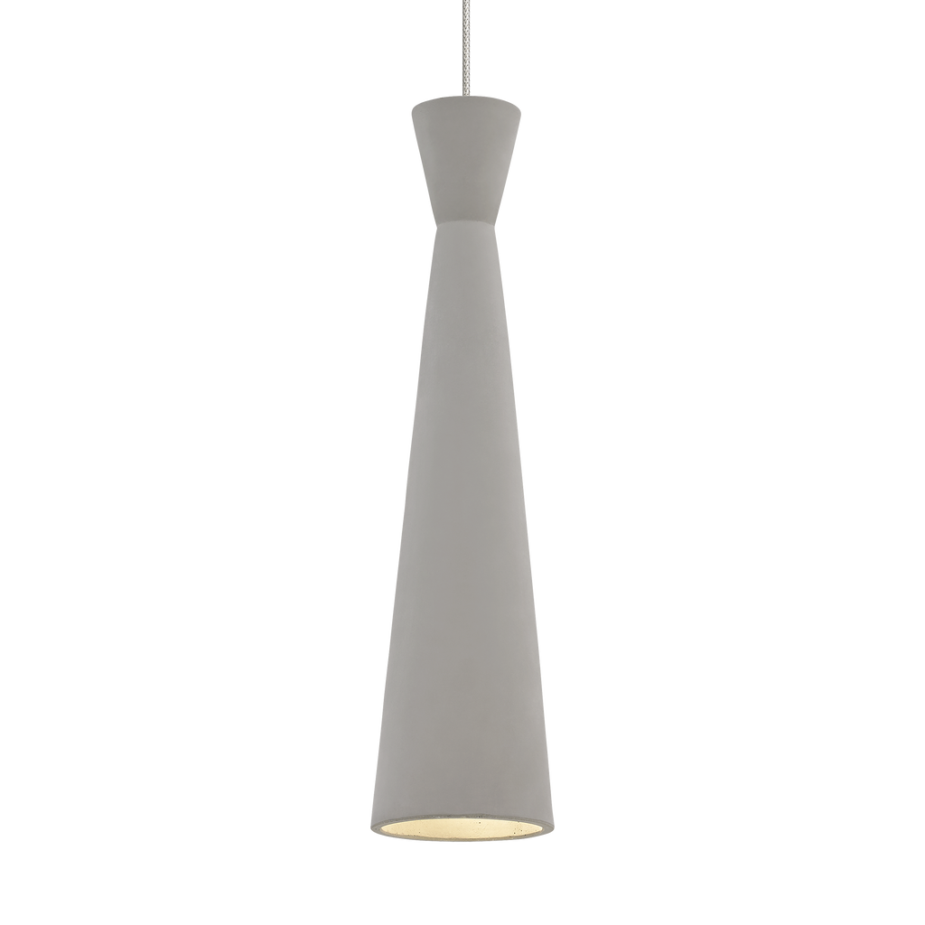 Windsor Pendant | Satin Nickel | Concrete MonoRail Bulb(s) Included