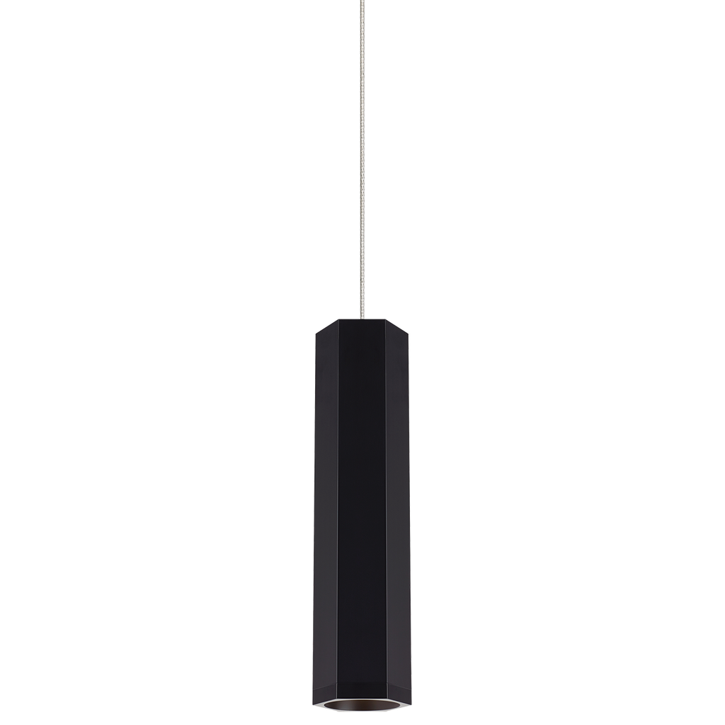 Blok Small Pendant | Matte Black and Satin Nickel |  Monopoint Bulb(s) Included