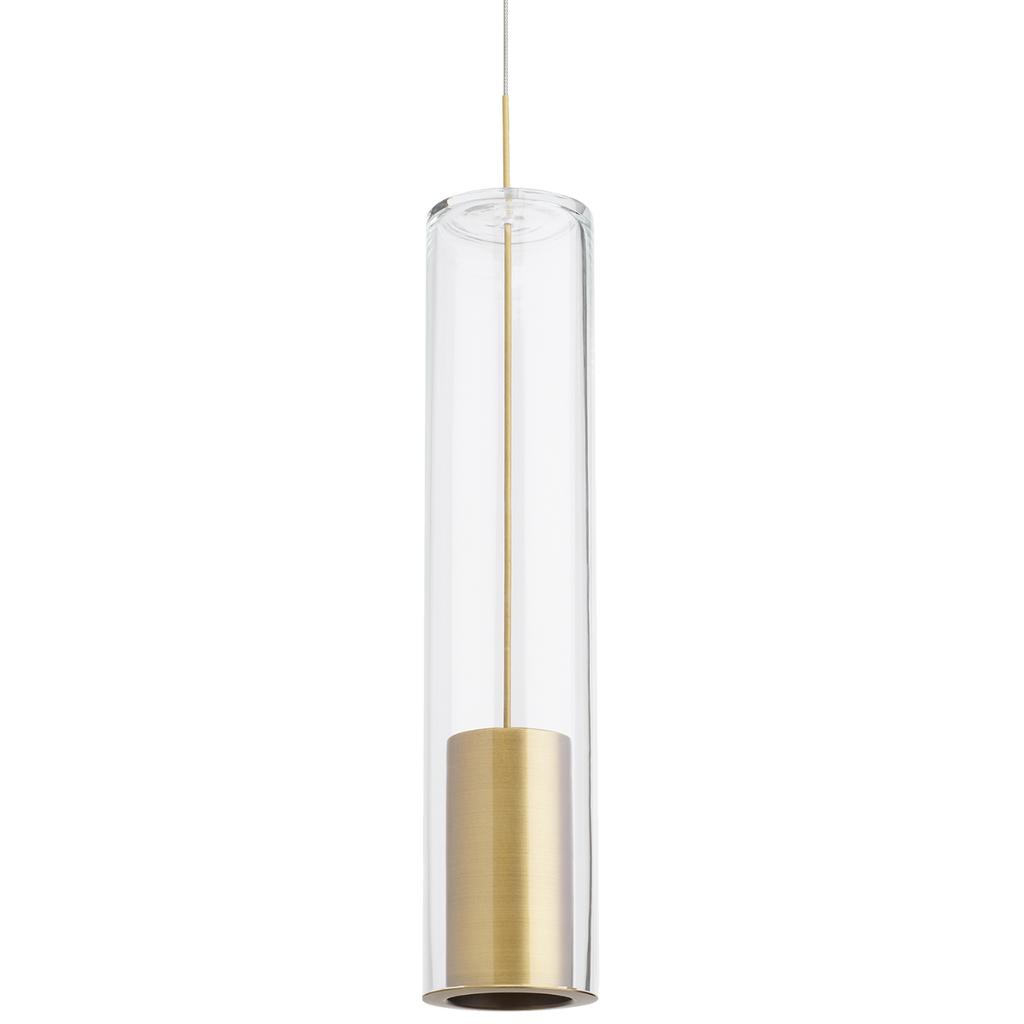 Captra Pendant | Aged Brass | Clear glass Monopoint Bulb(s) Not Included