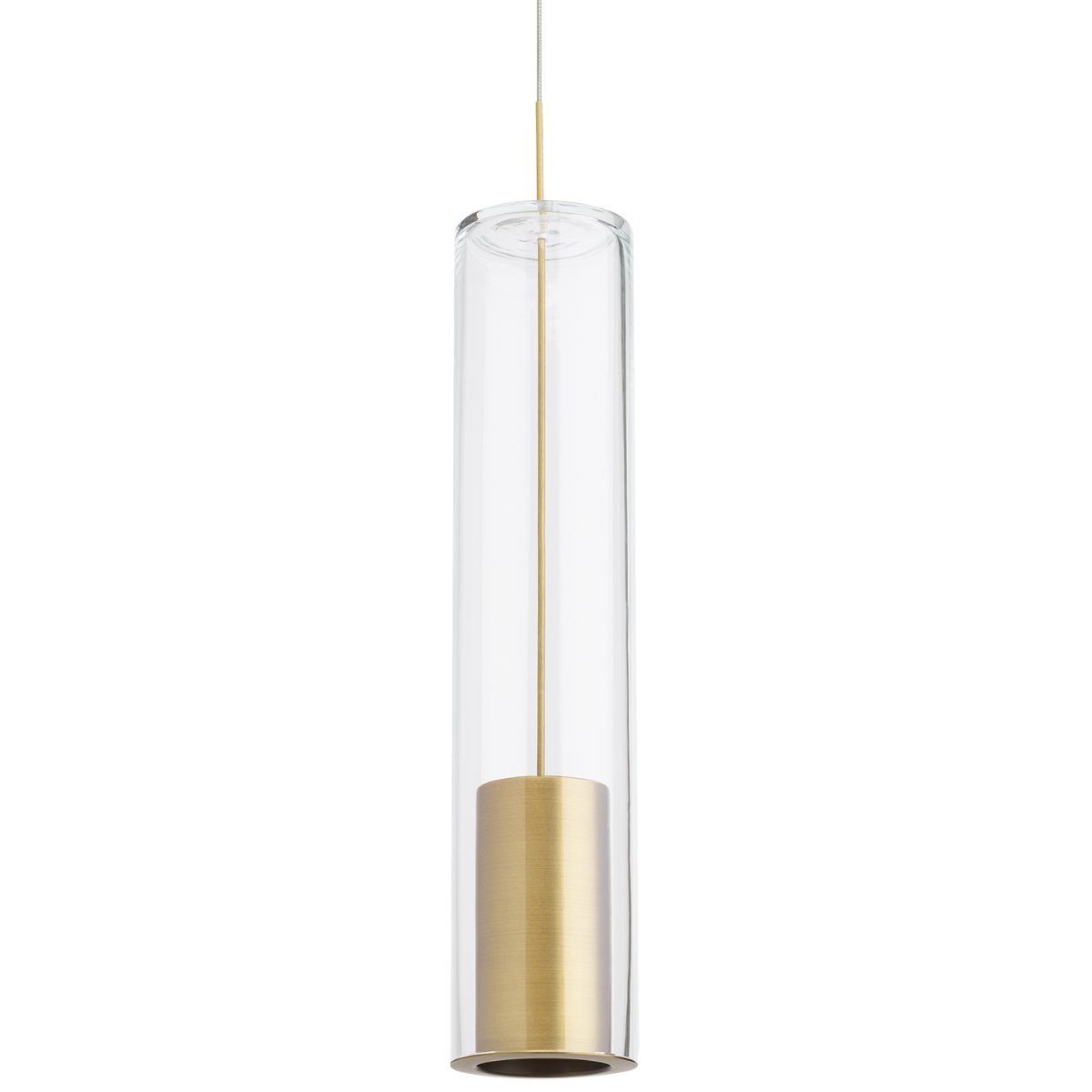 Captra Pendant | Aged Brass | Clear glass Monopoint Bulb(s) Not Included