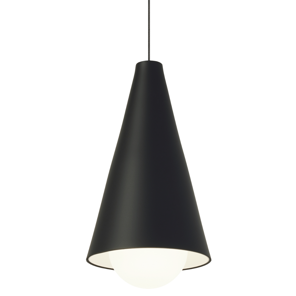 Joni Mini Pendant | Nightshade Black | Frost Glass Monopoint Bulb(s) Included