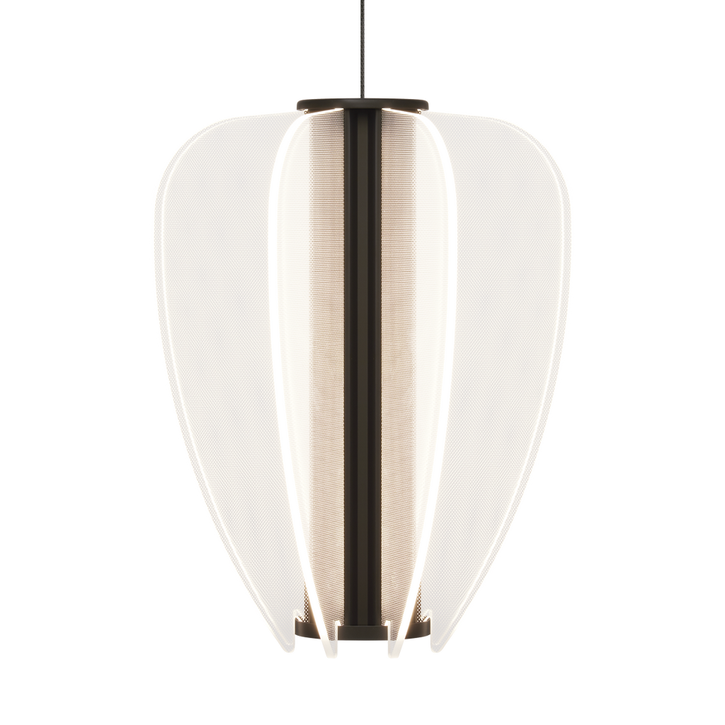 Mini Nyra Pendant | Nightshade Black | Acrylic Monopoint Bulb(s) Included