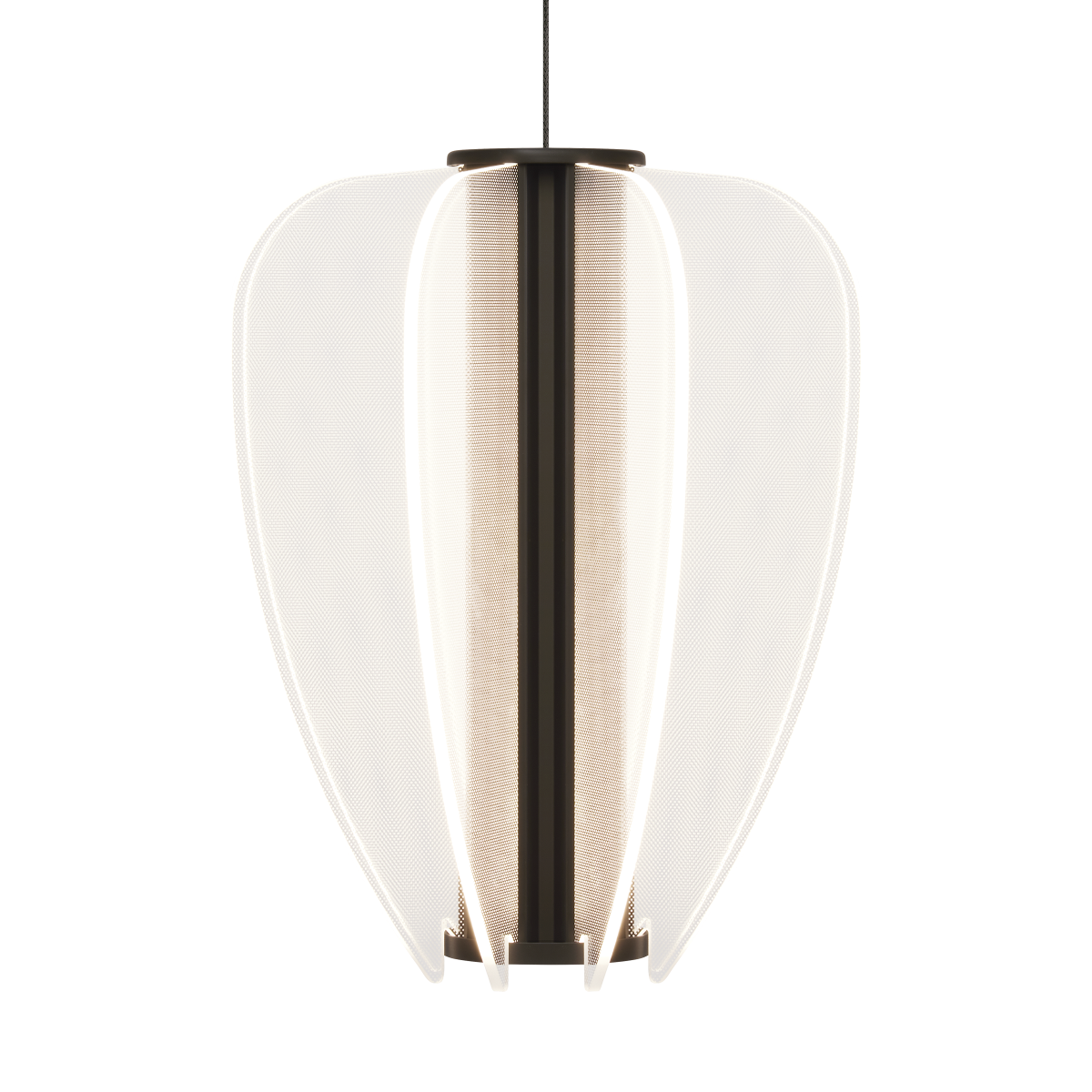 Mini Nyra Pendant | Nightshade Black | Acrylic Monopoint Bulb(s) Included