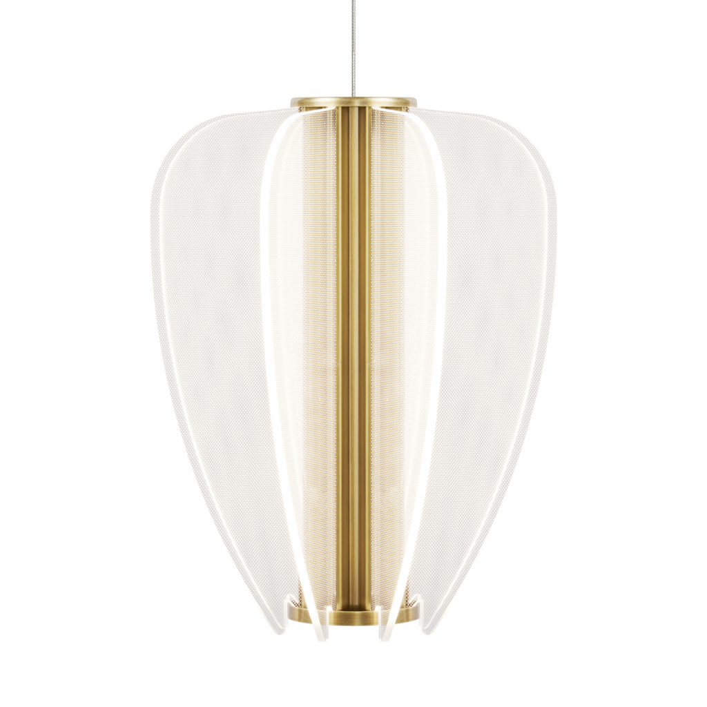 Mini Nyra Pendant | Plated Brass | Acrylic Monopoint Bulb(s) Included