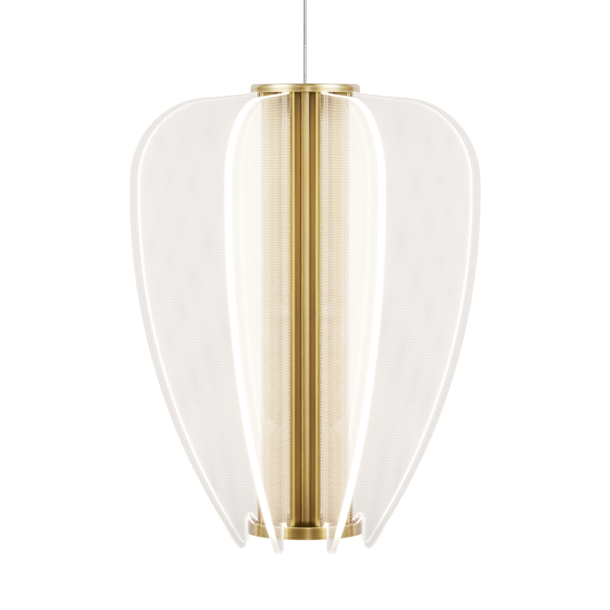 Mini Nyra Pendant | Plated Brass | Acrylic Monopoint Bulb(s) Included
