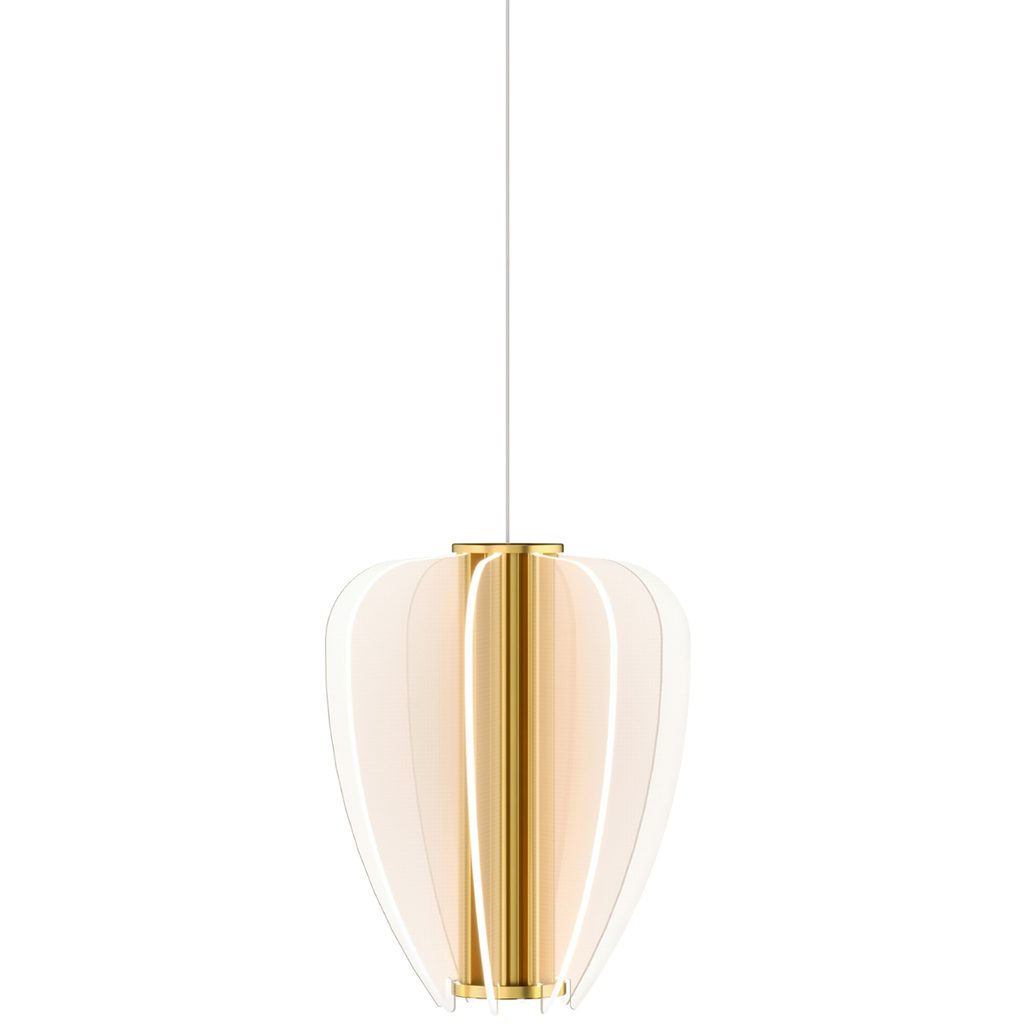 Mini Nyra Pendant | Plated Brass | Acrylic Monopoint Bulb(s) Included
