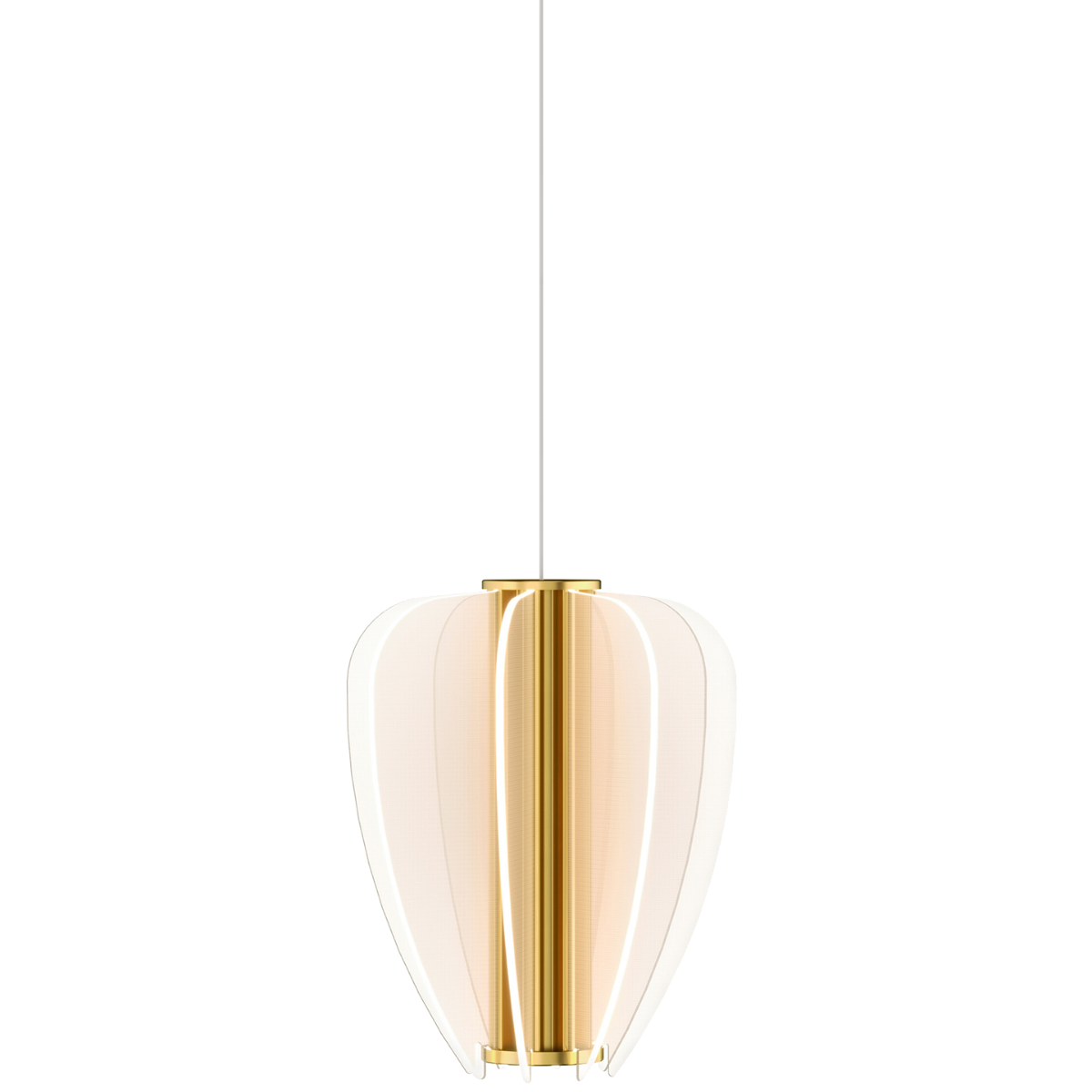Mini Nyra Pendant | Plated Brass | Acrylic Monopoint Bulb(s) Included