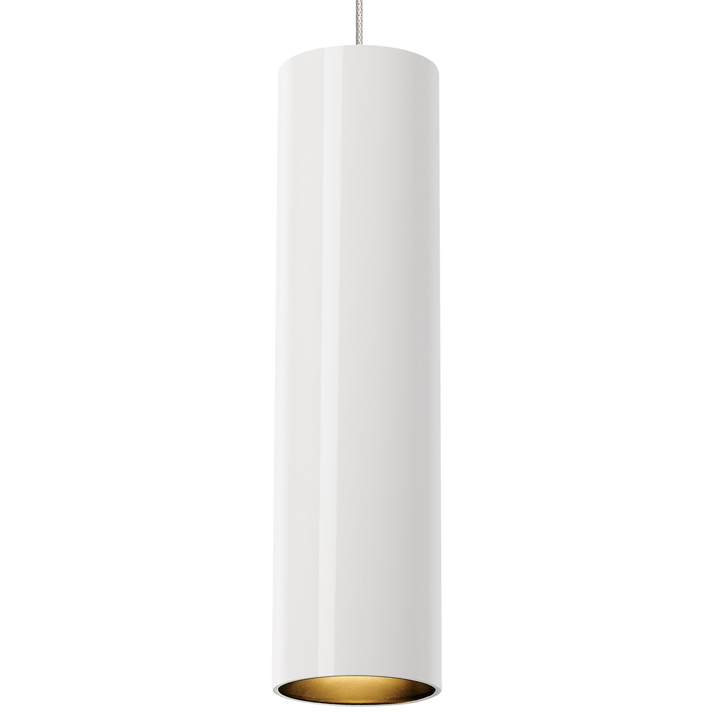 Piper Pendant | White and Satin Nickel |  Monopoint Bulb(s) Included