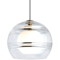 Sedona Pendant | Aged Brass | Clear Monopoint Bulb(s) Included
