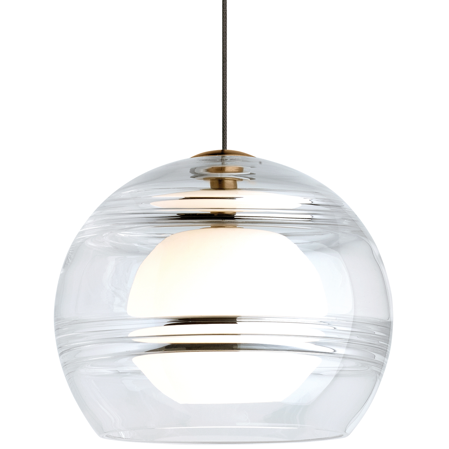 Sedona Pendant | Aged Brass | Clear Monopoint Bulb(s) Included