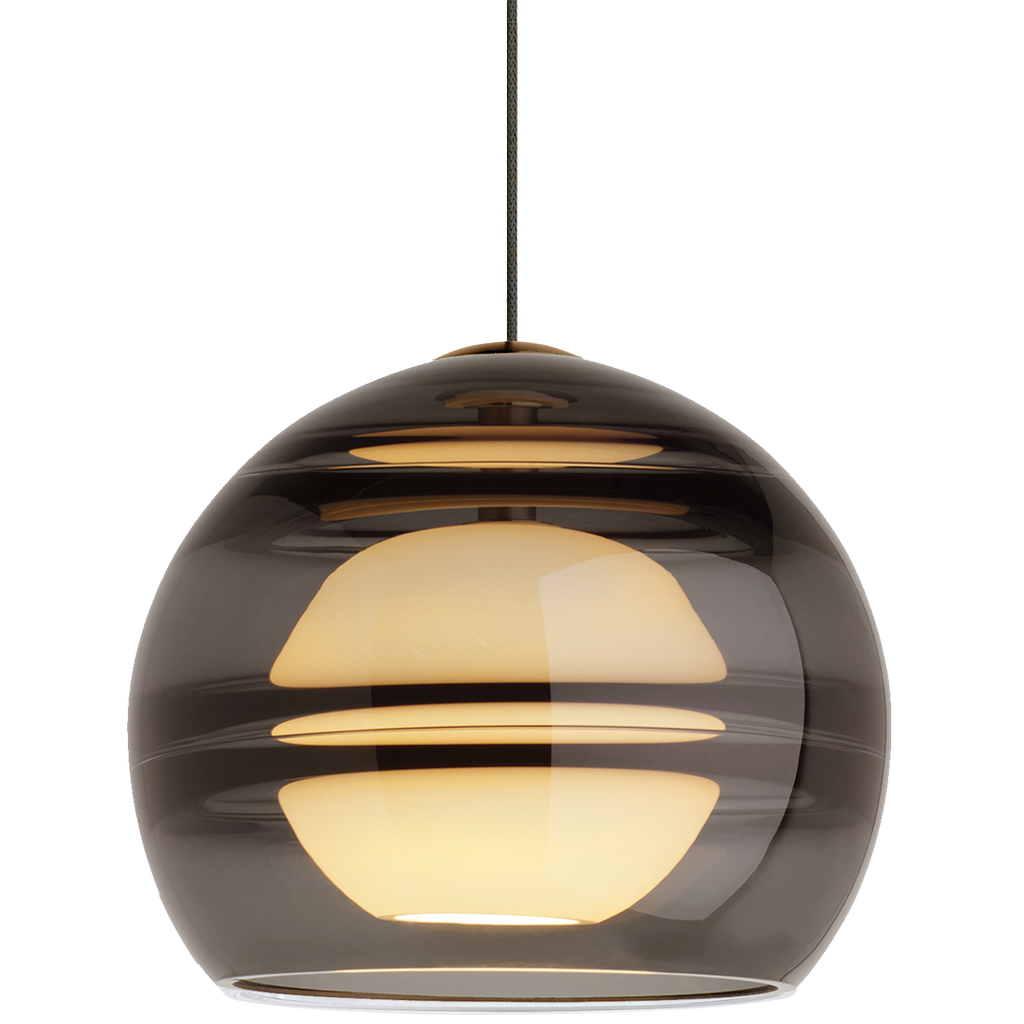 Sedona Pendant | Aged Brass | Smoke Monopoint Bulb(s) Not Included